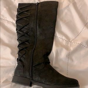 BRAND NEW rider boots with lace up detail!!